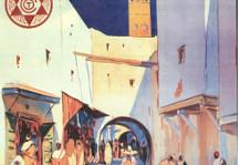 Cartel promocional de la exposición Protectorado español en Marruecos