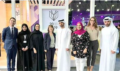 Miembros de Sharjah visitando la Biblioteca Islámica de Madrid